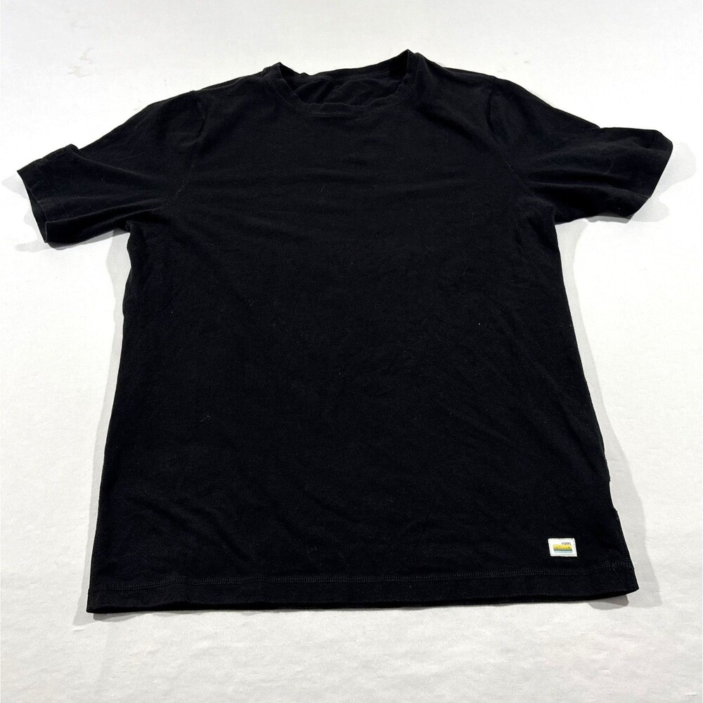Vuori T-shirt Mens Tuvalu Black Crew Short Sleeve Tee Gym V101 Casual Cotton S